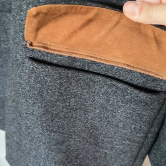 OVADIA & SONS Wool Top Coat classic Gray hooded size M made in the USA - Picture 5 of 12